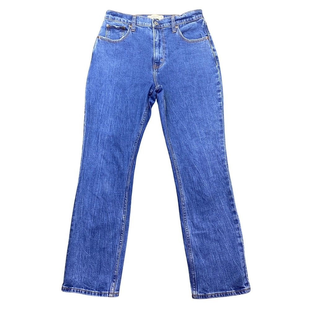 Abercrombie & Fitch The Slim Straight Ultra High Rise Jeans Blue 28 6XS Grunge